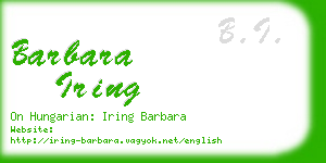 barbara iring business card